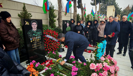 Vətən müharibəsi şəhidi Cavid Manafovun doğum günündə məzarı ziyarət edilib