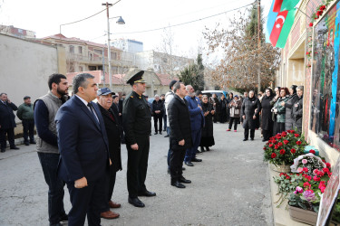 Nizam rayonunda Vətən müharibəsi şəhidi, leytenant Kənan Süleymanlının adını daşıyan küçənin ünvan lövhəsinin açılışı olub