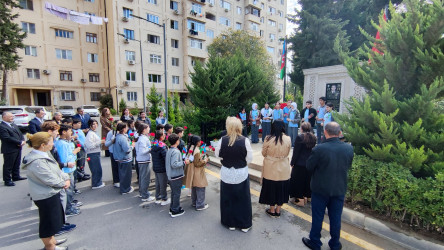 Vətən Müharibəsi şəhidi, mayor İlkin Cəfər oğlu Rzayevin xatirə kompleksi ziyarət edilib
