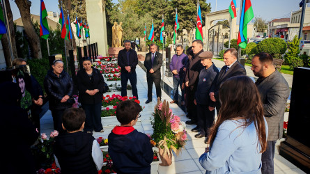 Vətən müharibəsi şəhidi Oktay Ağabəyovun doğum günündə məzarı ziyarət edilib
