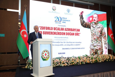 Nizami rayonunda Dövlət Suverenliyi Günü münasibətilə konfrans keçirilib