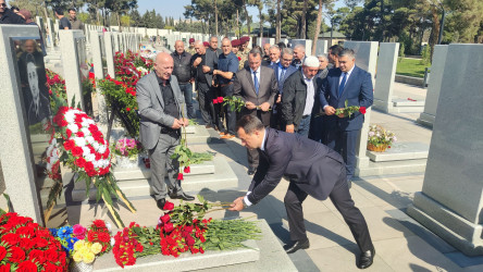 Vətən müharibəsi şəhidi Vüqar İnşallah oğlu Cəfərovun məzarı ziyarət edilib
