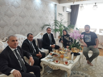 Vətən müharibəsi şəhidi Əsəd Əsədlinin ailəsi ziyarət olunub