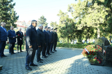 Zəfər Günündə “Nizami Rayon Vətən Müharibəsi Şəhidləri” Memorial Kompleksi ziyarət olunub