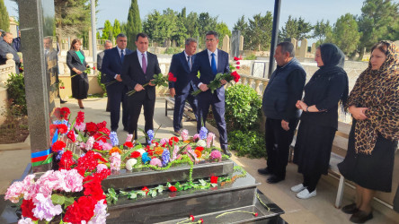 Vətən müharibəsi şəhidi Yaqub Eldəniz oğlu Yaqubzadənin anım günündə məzarı ziyarət edilib