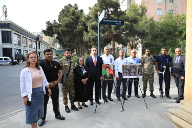 Nizami rayonunda Vətən müharibəsi şəhidi Mahir Dadaşzadə adına küçənin açılışı olub