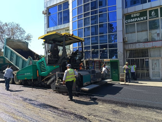 Nizami rayonunda yol infrastrukturunun yenilənməsi işləri davam etdirilir 09-09-2026
