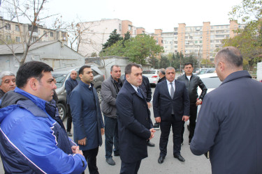 Rayon İcra Hakimiyyətinin başçısı Coşqun Cəbrayılov abadlıq işləri gedən ünvanlara baxış keçirib - 14.11.2025