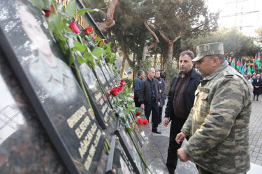 8 Noyabr – Şanlı Zəfər qələbəsinin 5-ci ildönümünü ilə əlaqədar “Nizami Rayon Vətən Müharibəsi Şəhidləri” Memorial Kompleksini ziyarət edilib - 08.11.2025