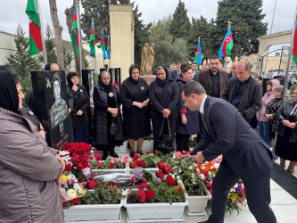 Vətən müharibəsi şəhidləri Alı Nofəl oğlu Həsənli və Rəfael Emin oğlu İbrahimovun məzarları ziyarət edilib - 21.10.2025