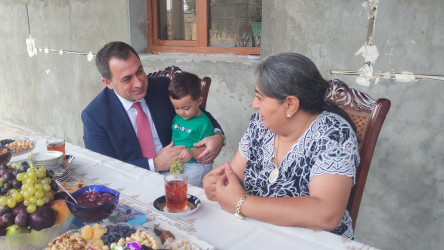 Vətən müharibəsi şəhidi leytenant Kənan Süleymanlının ailəsi ziyarət edilib - 16.08.2025