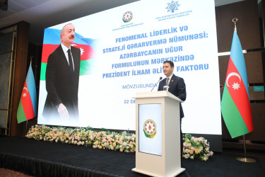 “Fenomenal liderlik və strateji qərarvermə nümunəsi: Azərbaycanın uğur formulunun mərkəzində Prezident İlham Əliyev faktoru” mövsusunda tədbir  - 22.12.2025