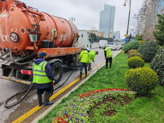 Nizami rayonunda güclü yağan yağışın fəsadlarının aradan qaldırılması ilə əlaqədar ümumrayon iməciliyi keçirilib - 30.03.2026