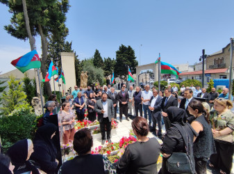 Vətən müharibəsi şəhidi Alı Həsənlinin doğum günündə məzarı ziyarət edilib - 22.06.2025