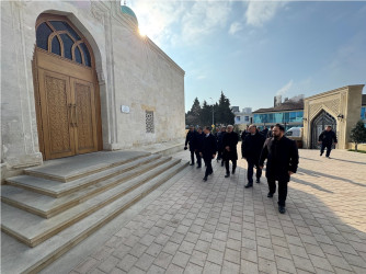 Keşlə qəsəbəsində Şah Abbas məscidinə və Sabir küçəsinə baxış - 04.02.2025