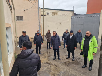 Keşlə qəsəbəsi, Sabir küçəsində yağışın yaratdığı fəsadların aradan qaldırılır - 05.04.2026