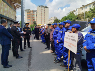 Nizami rayonunun Ərazi Mülki Müdafiə qüvvələri ilə xəbərdarlıq və toplanış məşqləri keçirilib - 25.05.2026