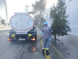 Nizami rayonunda abadlıq və sanitar-təmizlik işləri davam edir