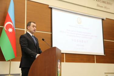 Nizami rayonu üzrə 2025-ci ilin sosial-iqtisadi inkişafının yekunları və qarşıda duran vəzifələrə həsr olunmuş hesabat yığıncağı keçirilib - 22.01.2026