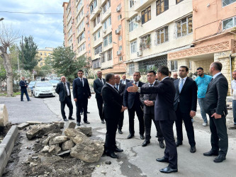 Nizami Rayon İcra Hakimiyyətinin başçısı Babək prospekti 85 və 85a ünvanlarına baxış keçirib - 24.09.2025