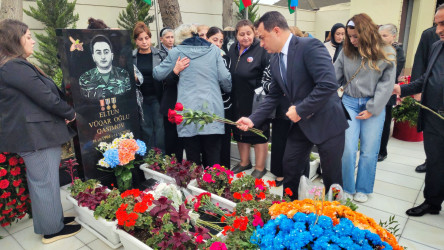 Vətən müharibəsi şəhidi Eltun Vüqar oğlu Qasımovun xatirəsi yad edilib - 18.10.2025