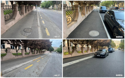 Əlif Hacıyev və Musa Əliyev küçələrində səkilərdə təmir-bərpa işləri həyata keçirilib - 08.08.2025