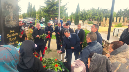 Vətən müharibəsi şəhidi Yaqub Eldəniz oğlu Yaqubzadənin anım günündə məzarı ziyarət edilib - 03.10.2026