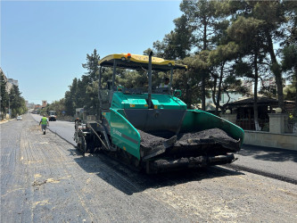 Nizami rayonunda yol infrastrukturunun yenilənməsi işləri davam etdirilir - 10.08.2026