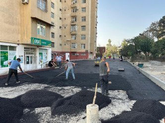 E.Süleymanov 158a ünvanında məhəllədaxili yol təmir edilir - 02.09.2024