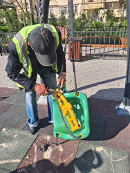 Nizami rayonunda abadlıq və sanitar-təmizlik işləri davam edir