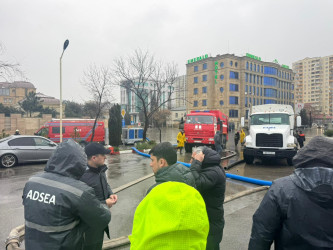 Nizami rayonunda intensiv yağan yağışların fəsadları operativ şəkildə aradan qaldırılıb - 30.03.2026