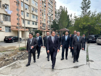 Nizami Rayon İcra Hakimiyyətinin başçısı Babək prospekti 85 və 85a ünvanlarına baxış keçirib - 24.09.2025