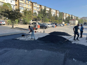 E.Süleymanov 158a ünvanında məhəllədaxili yol təmir edilir - 02.09.2024