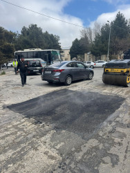 Nizami rayonunda intensiv yağıntıların yollarda yaratdığı fəsadlar aradan qaldırılır - 17.04.2026