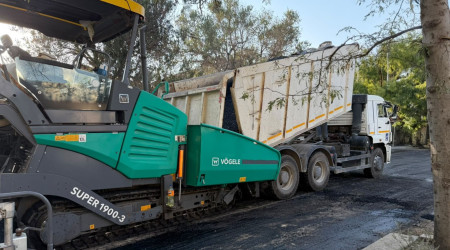 Nizami rayonunda yol infrastrukturunun yenilənməsi işləri davam etdirilir