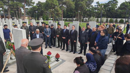 Vətən müharibəsi şəhidi Vüqar İnşallah oğlu Cəfərovun məzarı ziyarət edilib - 05.10.2026