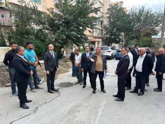 Nizami Rayon İcra Hakimiyyətinin başçısı Babək prospekti 85 və 85a ünvanlarına baxış keçirib - 24.09.2025